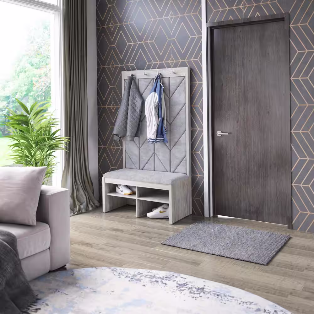 Twin Star Home Berkeley Oak Hall Trees with 4-Hooks