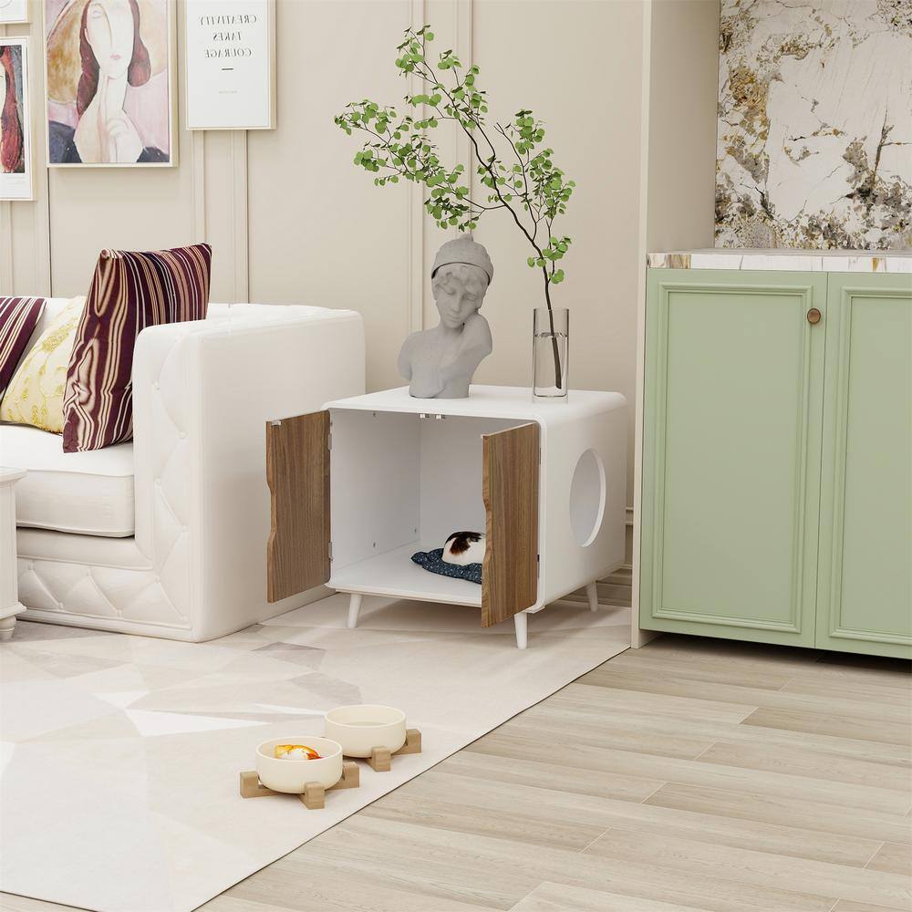 None Pet house, Hidden Cat Home Side Table
