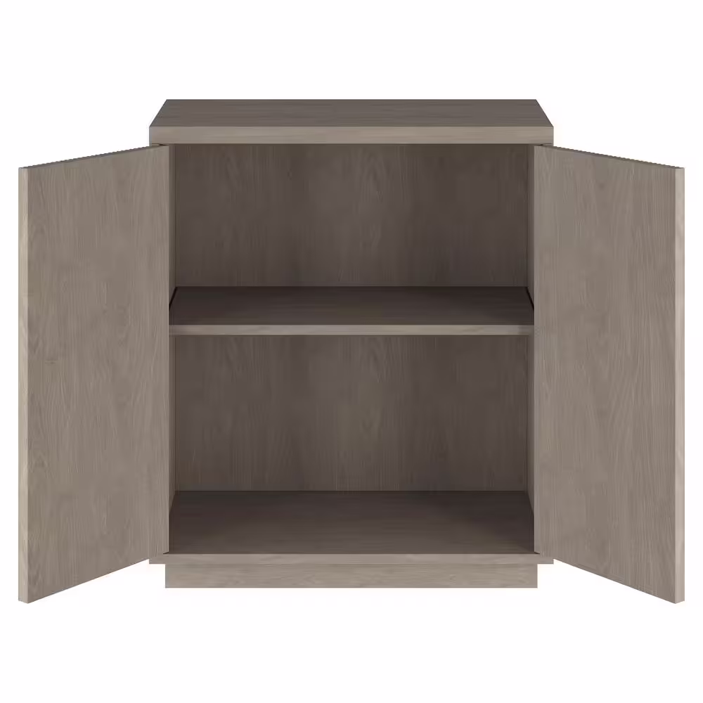 None Alston 27.75 in. Antiqued Gray Oak Rectangular Accent Cabinet