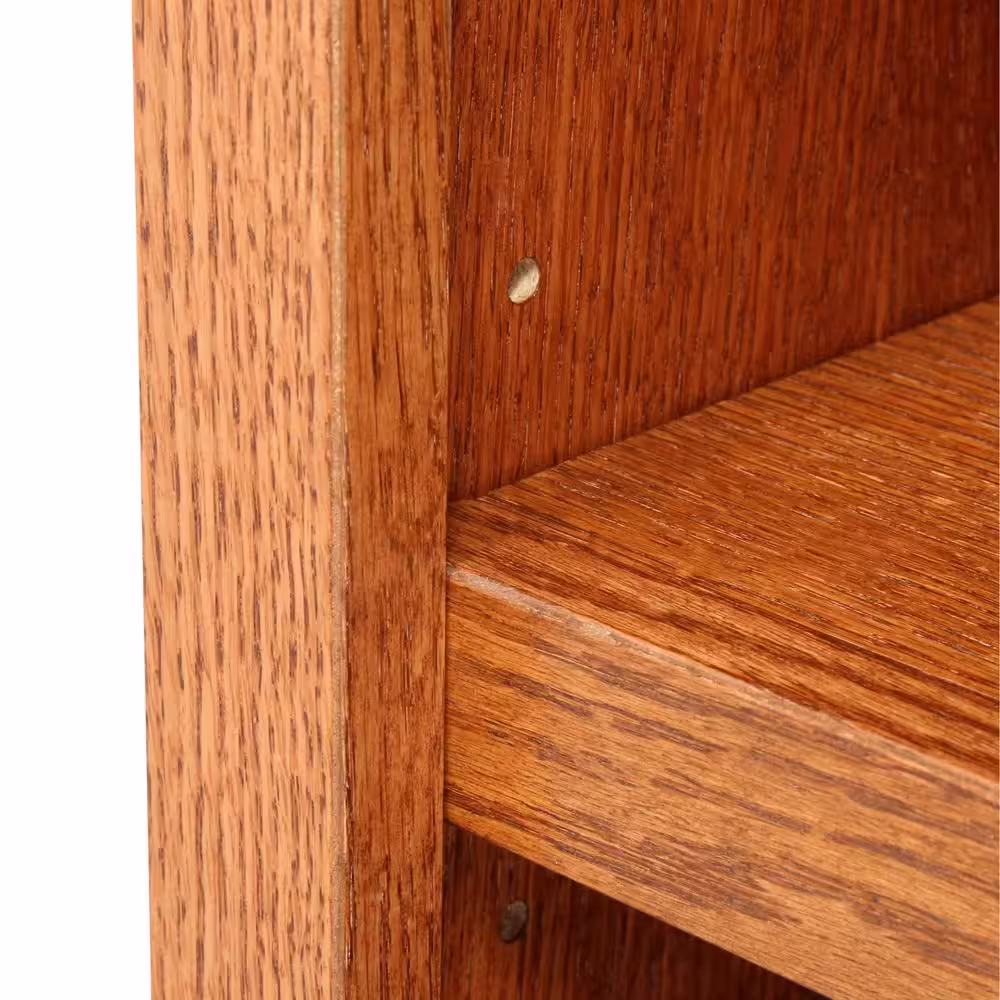 Concepts In Wood 36 in. Dry Oak Wood 6-shelf Standard Bookcase with Adjustable Shelves