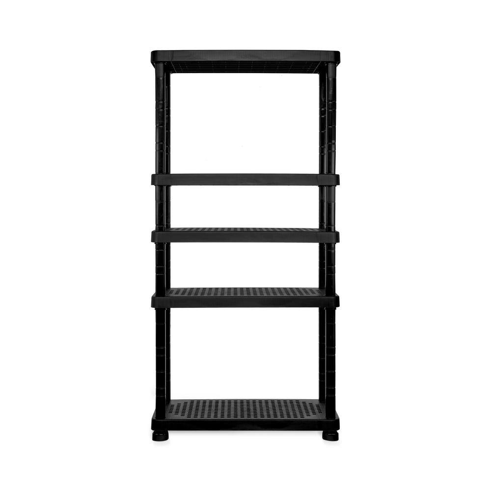 MQ ECO 126.7 in. W x 74.4 in. H x 18.1 in. D 2-Medium and 2-Large 14 Shelves Freestanding Cabinets in Black and Gray