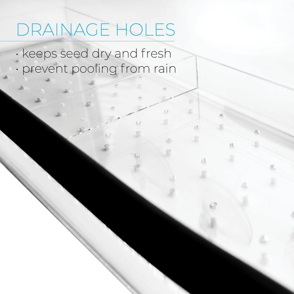 None Clear Window Bird Feeder with Powerful Suction