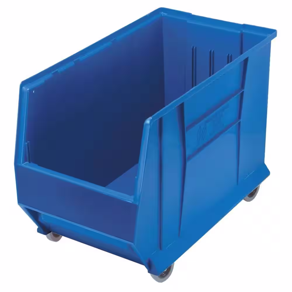 QUANTUM STORAGE SYSTEMS 30 in. Quantum Hulk Mobile 33 Gal. Storage Tote in Blue (1-Pack)