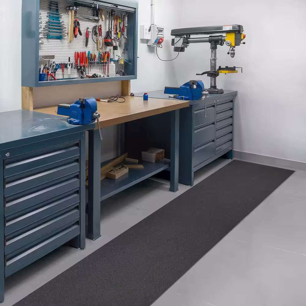 TrafficMaster Smooth Black 2 ft. 2 in. x Your Choice Length Roll Runner