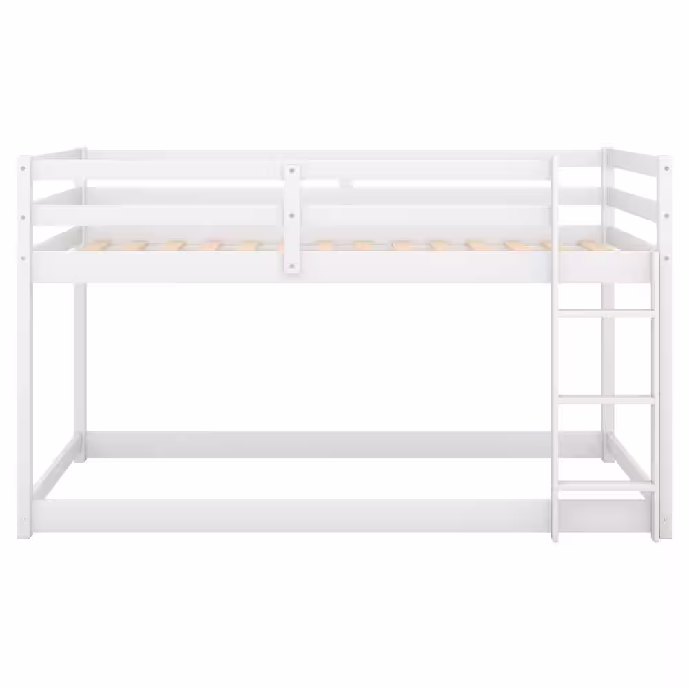 Harper & Bright Designs White High Quality Twin Over Twin Bunk Bed