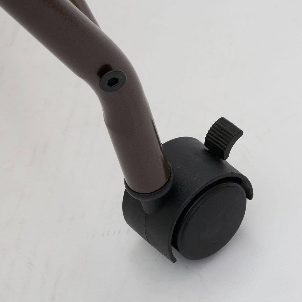 HOUSEHOLD ESSENTIALS Antique Bronze 2 Load Capacity Rolling Laundry Hamper