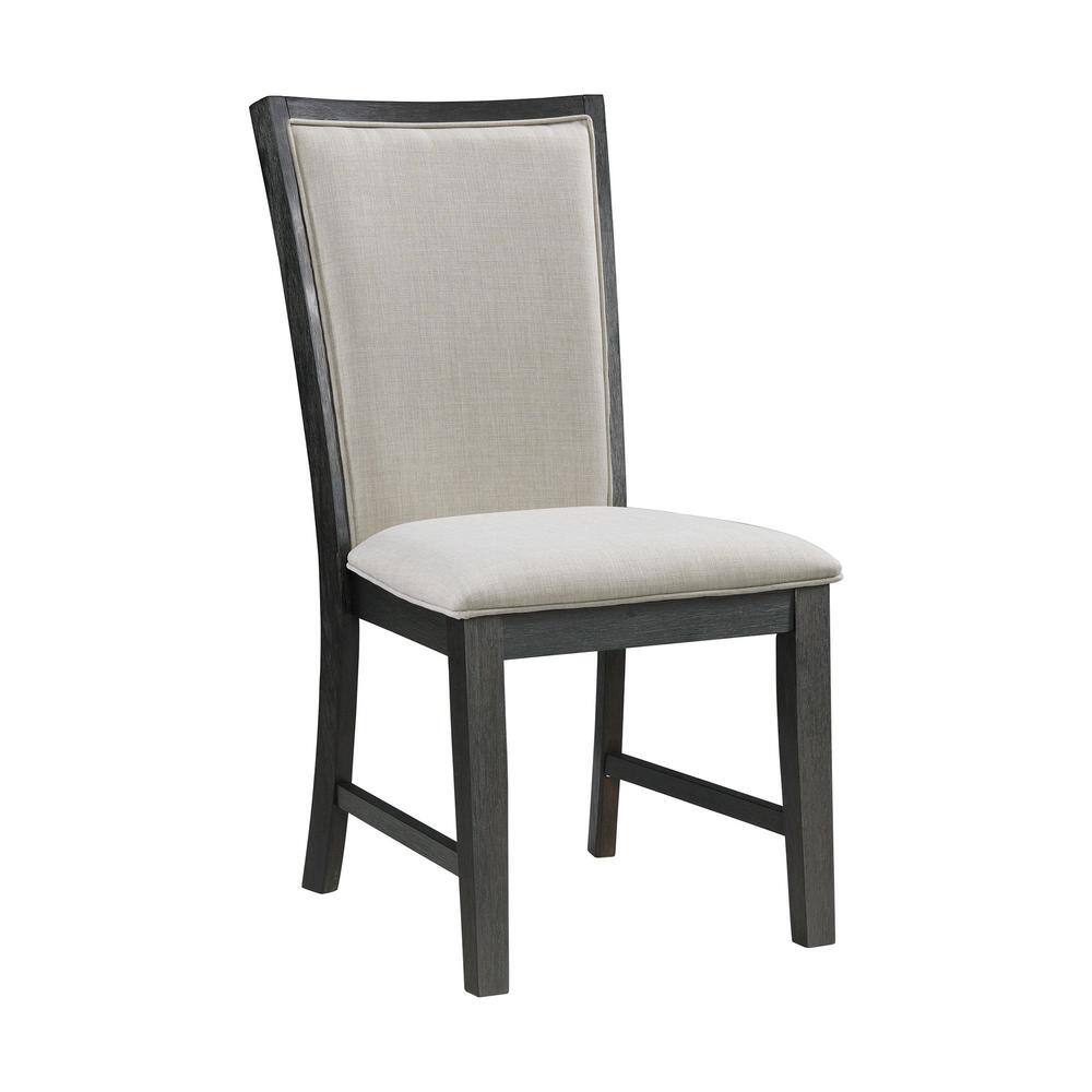 Picket House Furnishings Jasper Black Upholstered Slat Back Dining Chair (Set of 2)