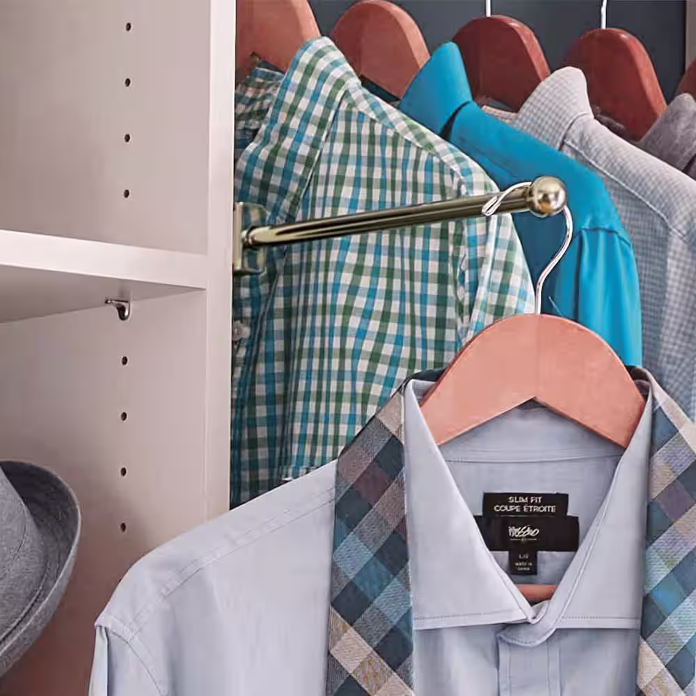 ClosetMaid Style+ 13 in. Satin Nickel Sliding Valet Rod