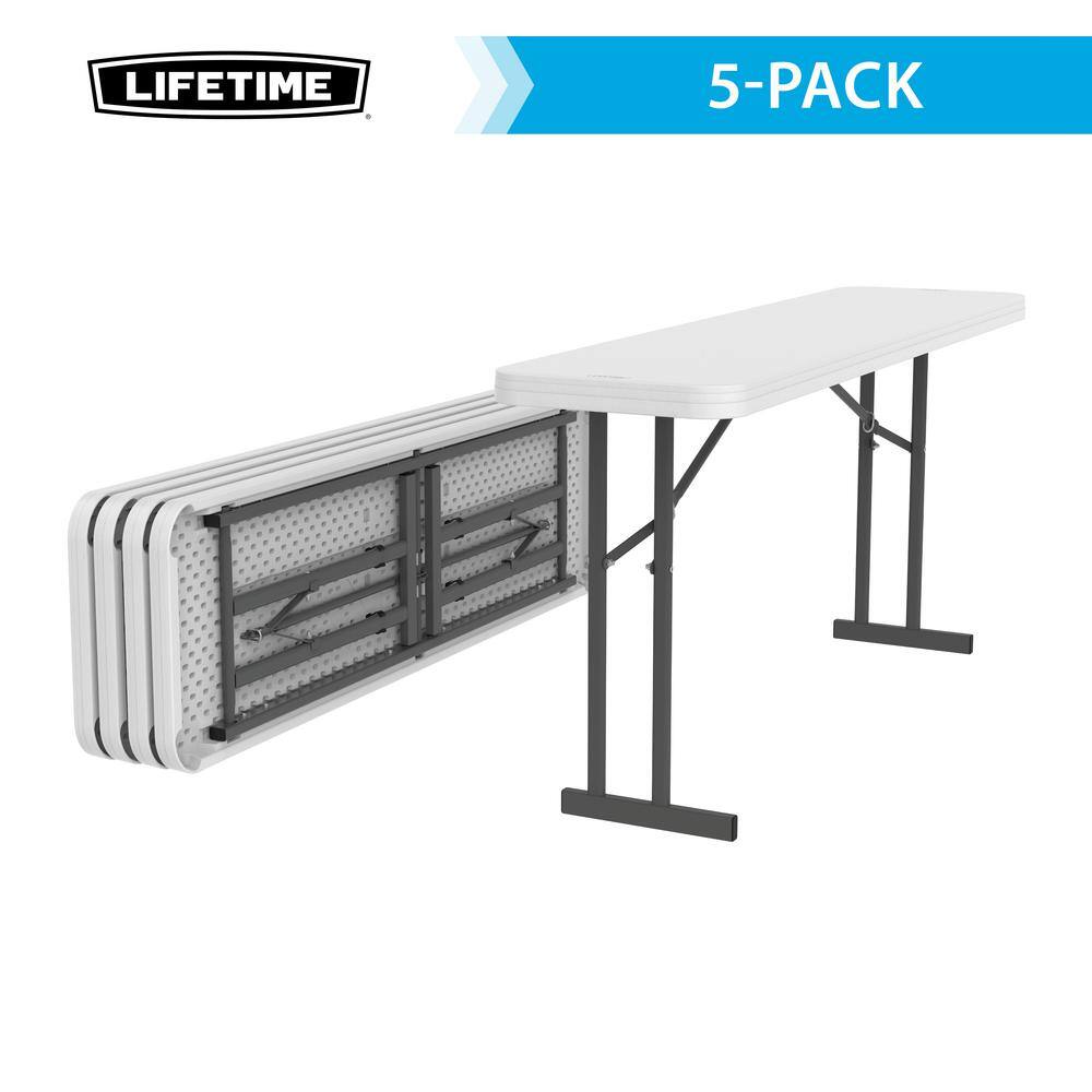 Lifetime 6 ft. Seminar Plastic Commercial Folding Table (Set of 5)