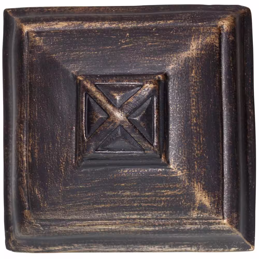 Classic Home Square Architectural 48 in. Single Curtain Rod in Antique Bronze