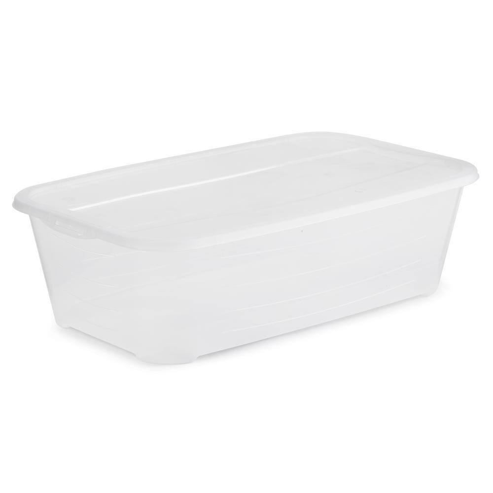 Life Story 6 Qt. Stacking Storage Box Bin Clear Container with Lid, (36-Pack)