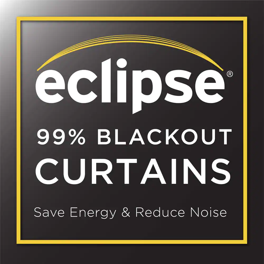 Eclipse Bryson Thermaweave Latte Solid Polyester 52 in. W x 108 in. L Room Darkening Single Grommet Top Curtain Panel
