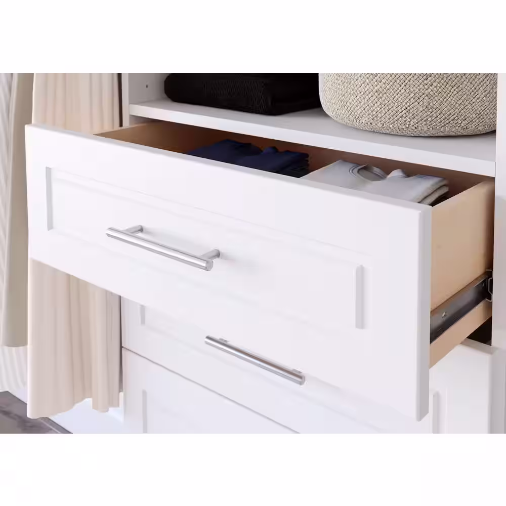 Closet Evolution Modern Raised Elite 25 in. W White Wood Closet System