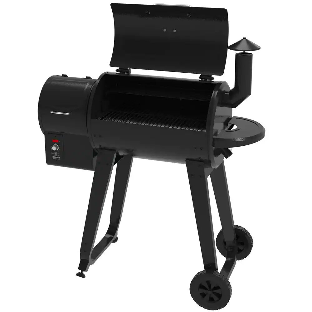 Z GRILLS 459 sq. in. Wood Pellet Grill and Smoker PID, Black