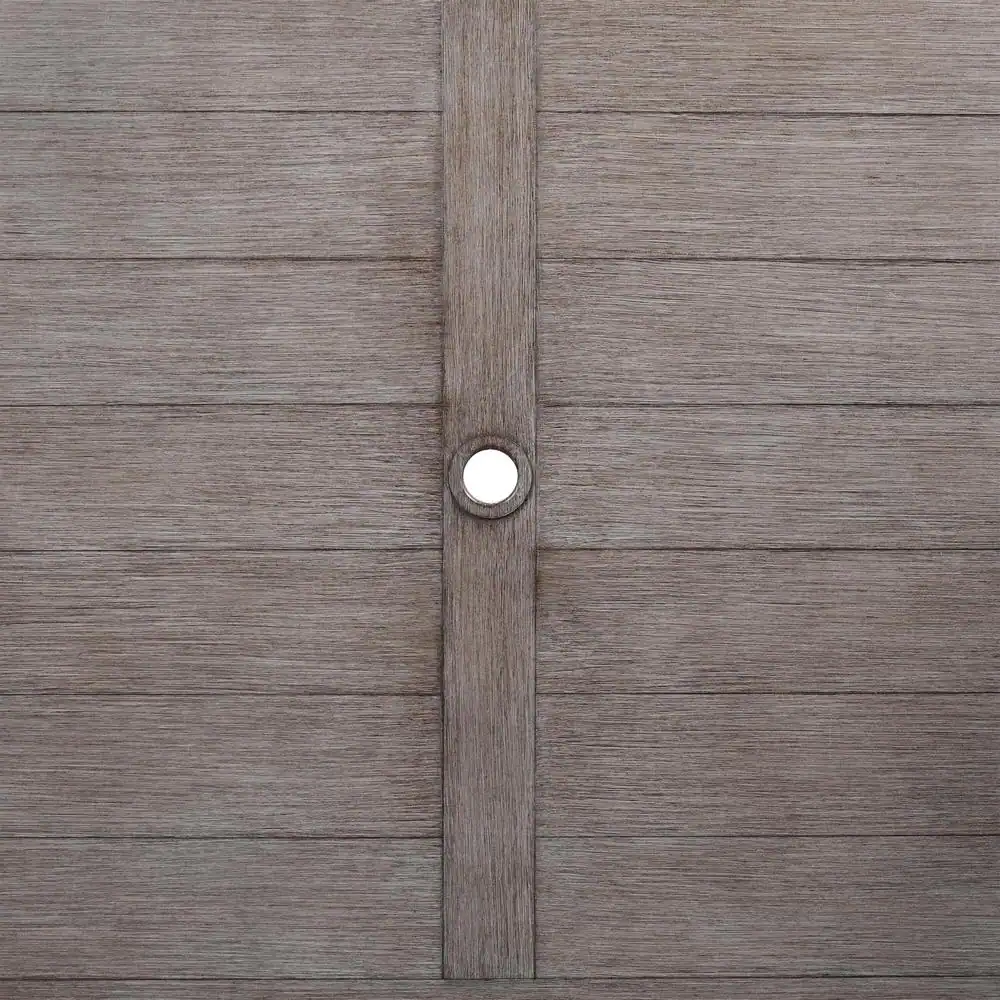 Hampton Bay 17.1 in. x 6.6 in. Rectangular Cement Gas Fire Pit Faux Wood Tabletop