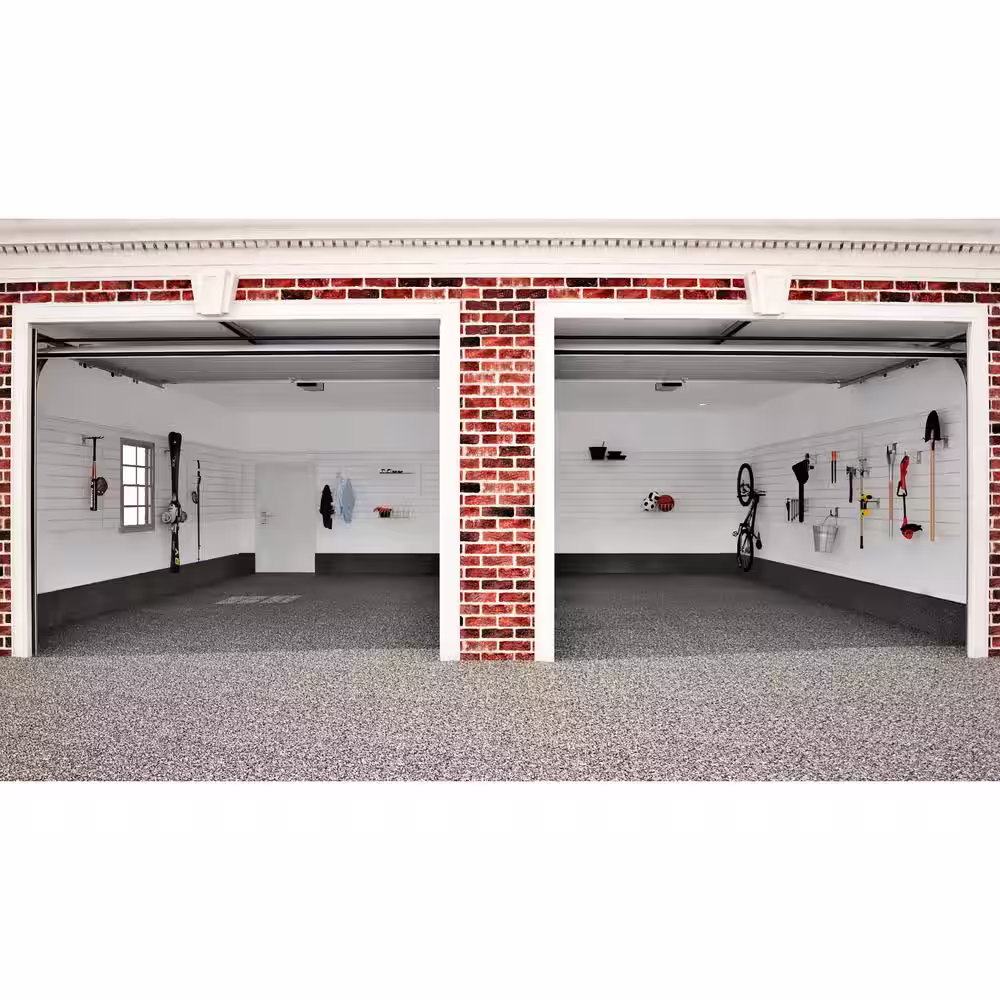 Proslat 96 in. x 48 in. (288 sq. ft) PVC Slat Wall Panel Set White U-Turn Bundle (9-Panel Pack)