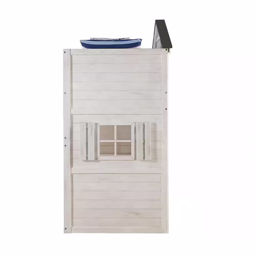 Acme Furniture Tree House Weathered White and Washed Gray 38 in. x 80 in. Loft Bed