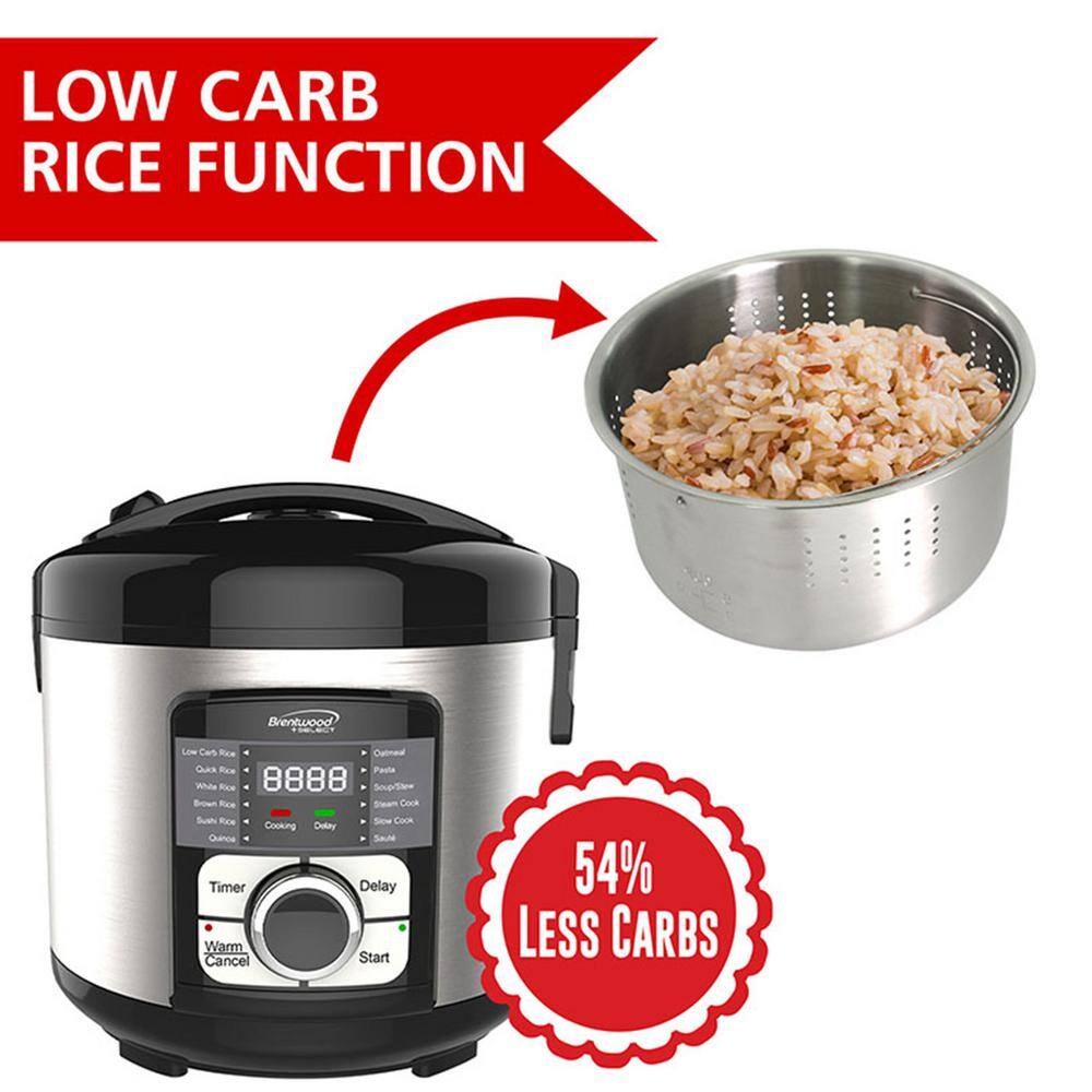 Brentwood Select 12 Black Function Stainless Steel Electric Multi-Cooker