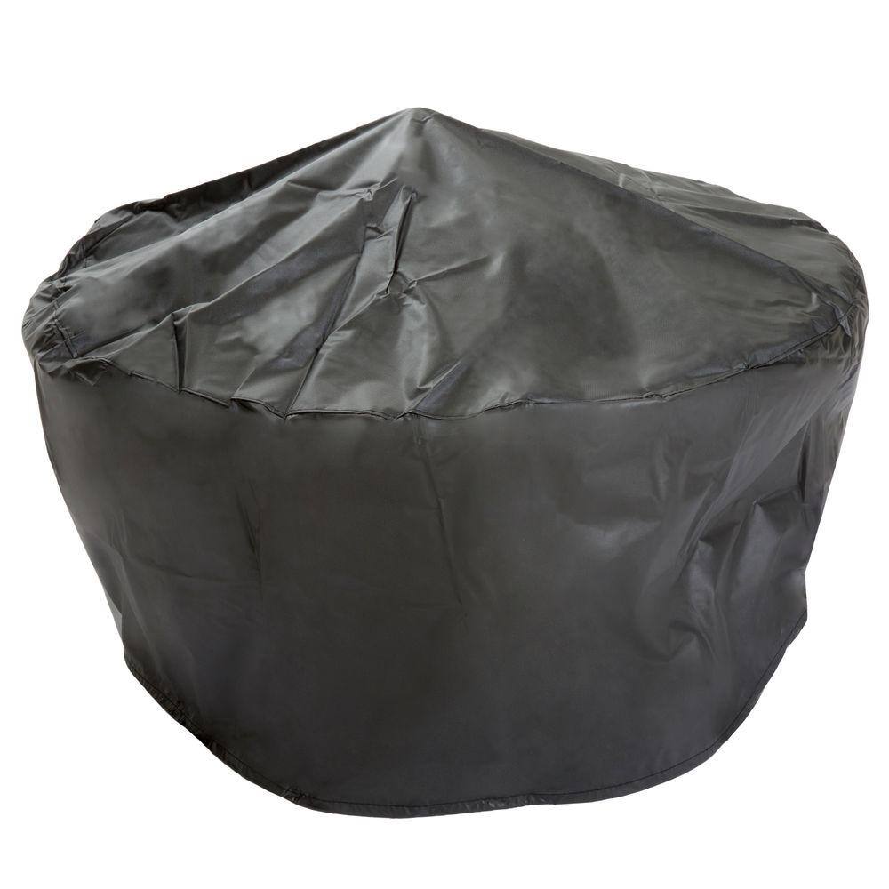 Pure Garden 30 in. Round Steel Star and Moon Firepit with Cover