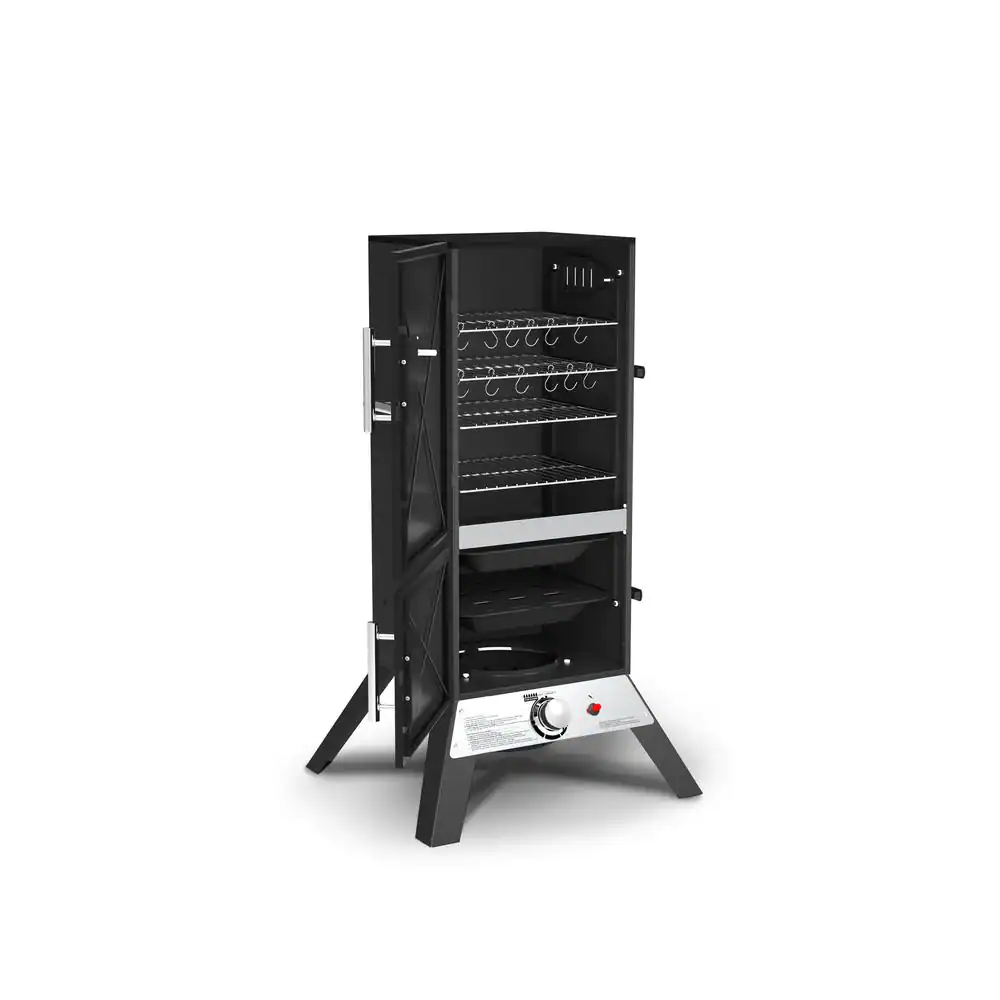 GrillPro 33 in. Vertical Propane Gas Cabinet Smoker