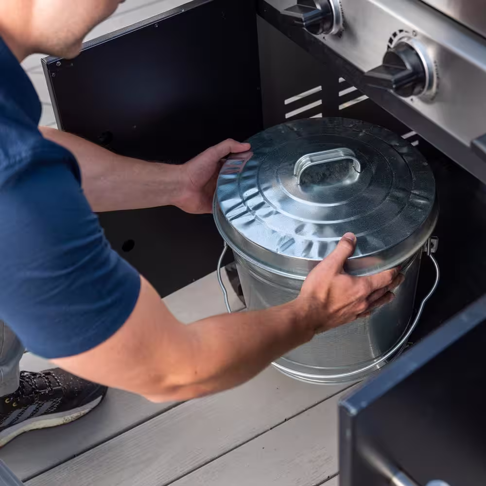 Lifetime 4-Burner Gas Grill and Pellet Smoker Combo in Black