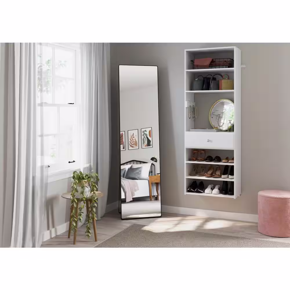 Closet Evolution 25.125 in. W White Accessory Wood Closet System Tower