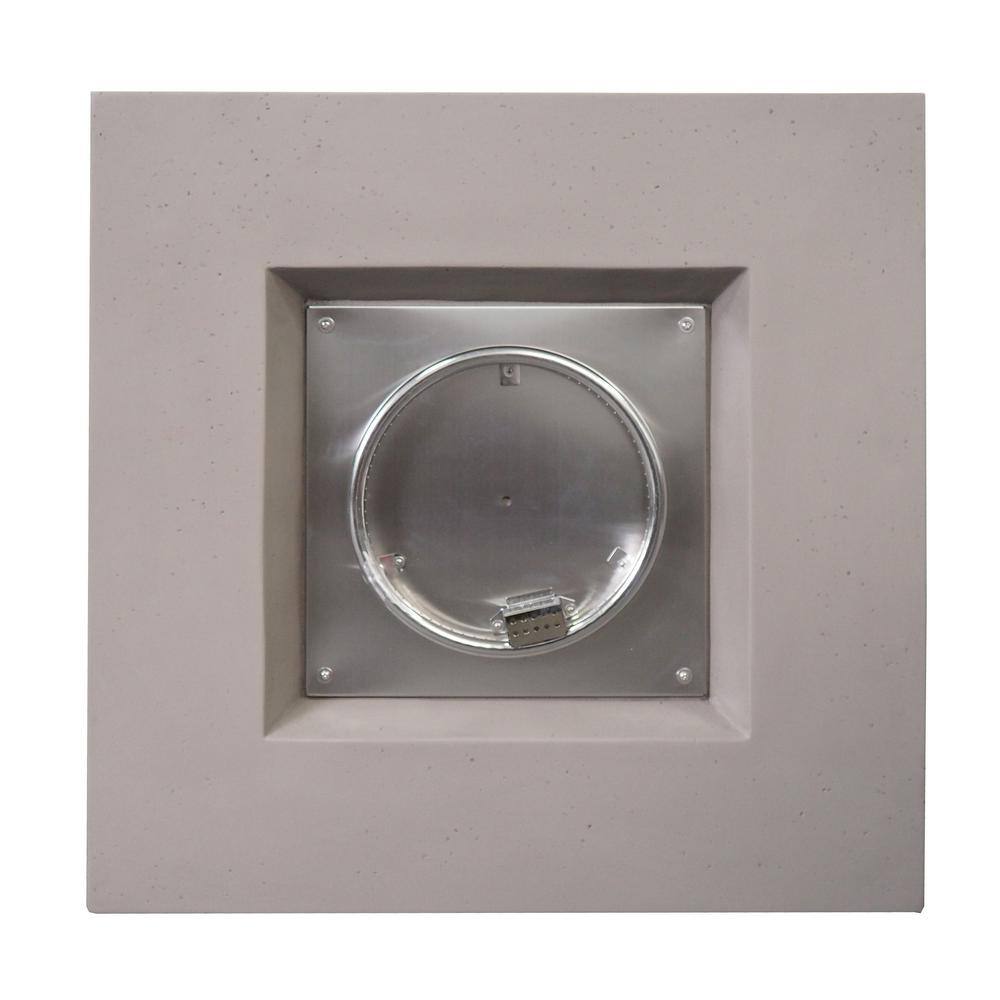 Noble House Zachary 31 in. x 24.5 in. Square Concrete Propane Fire Pit in Light Gray