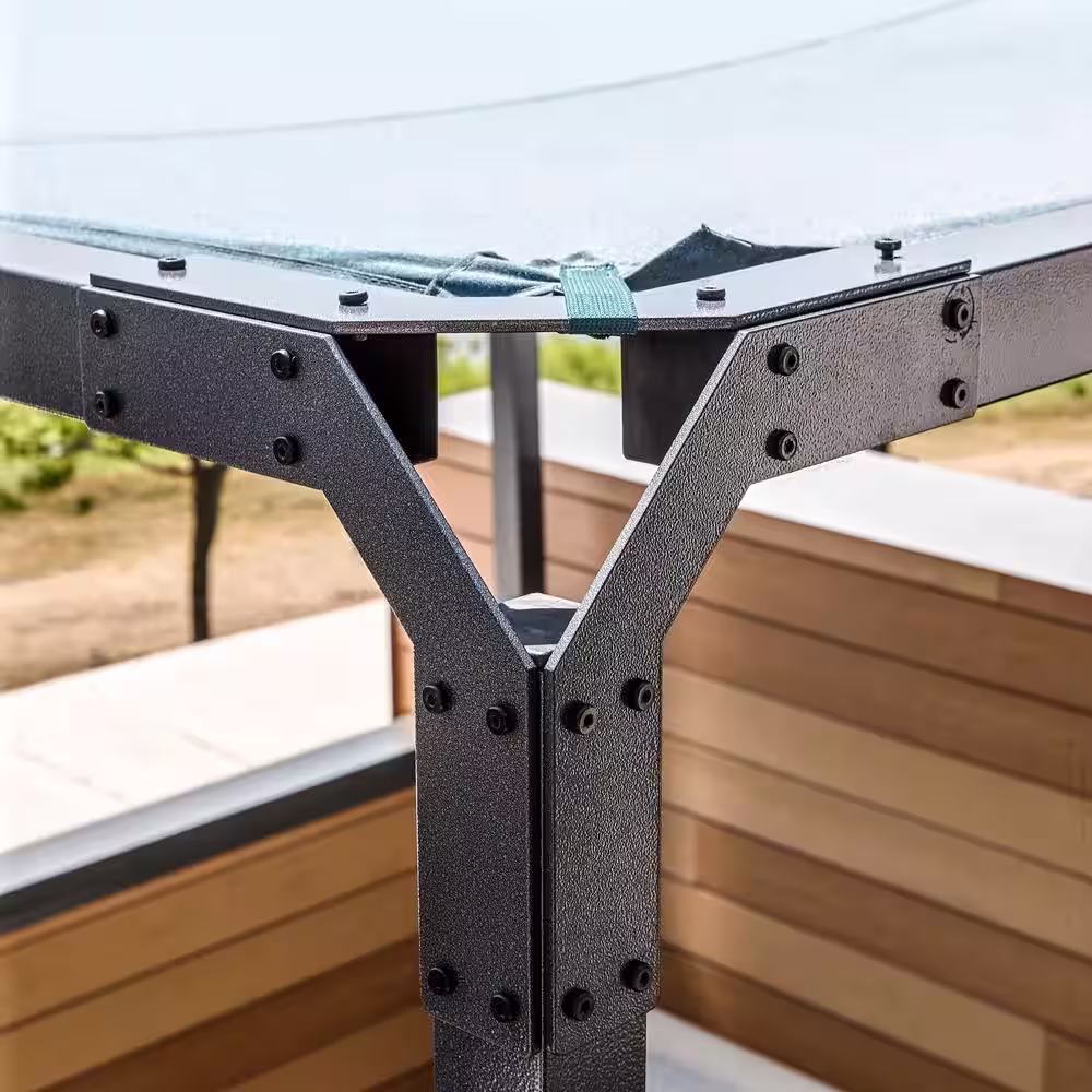 Sojag Dunwich 8 ft. x 8 ft. Teal Steel Framed Pergola