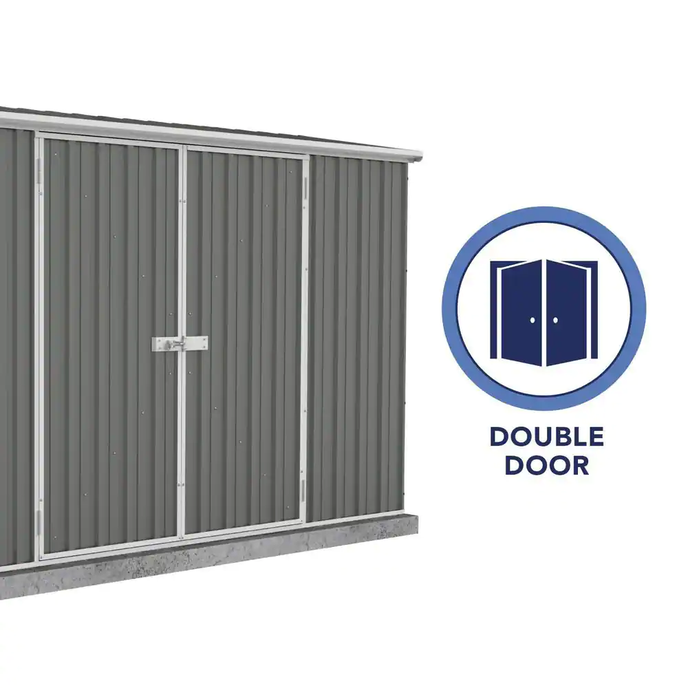 ABSCO Premier 10 ft. x 5 ft. Galvanized Steel Shed in Woodland Gray with SNAPTiTE assembly system (50 sq. ft.)