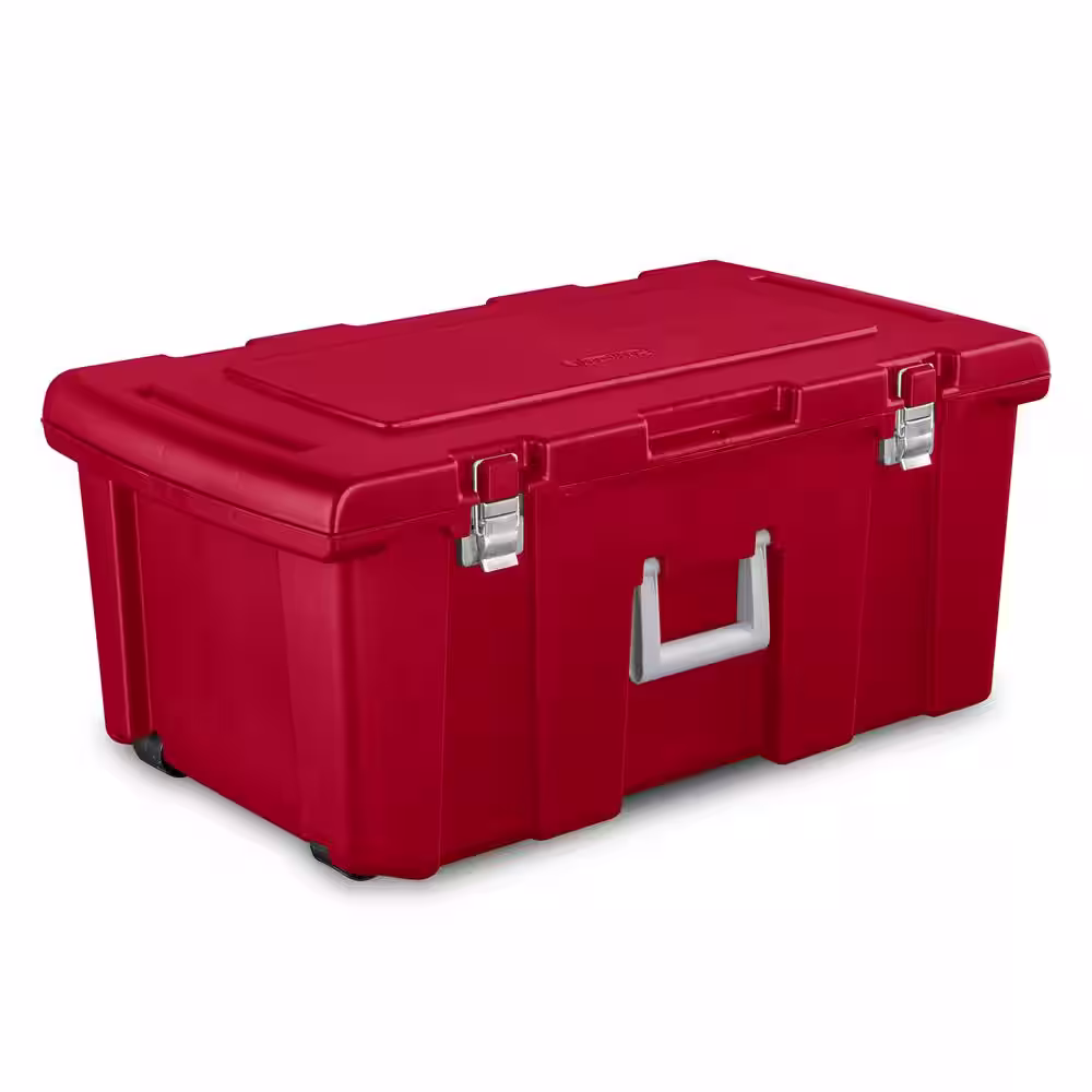 Sterilite 23-Gal. Footlocker Toolbox Container w/Wheels 2 Pack