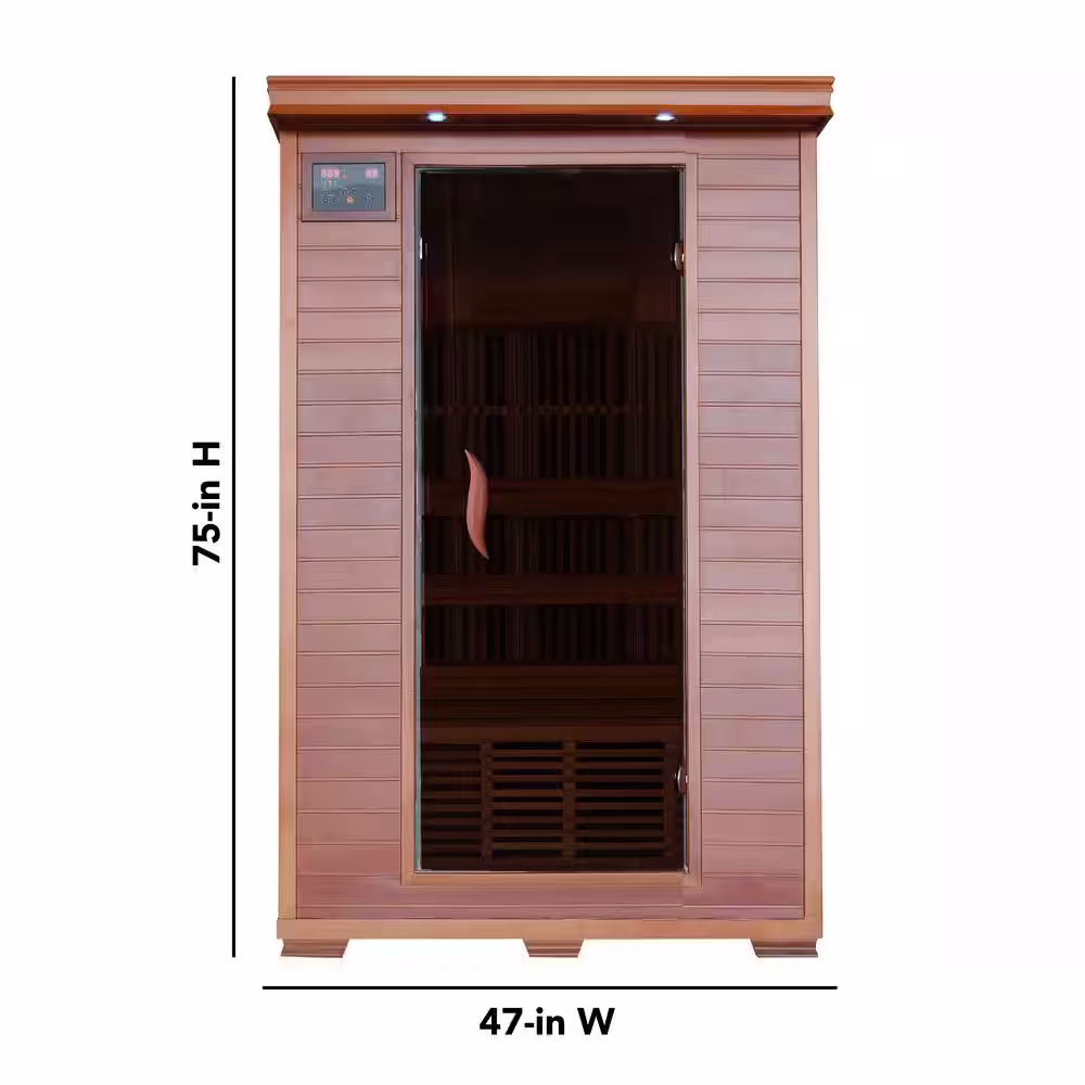 Radiant Sauna 2-Person Cedar Infrared Sauna with 6 Carbon Heaters