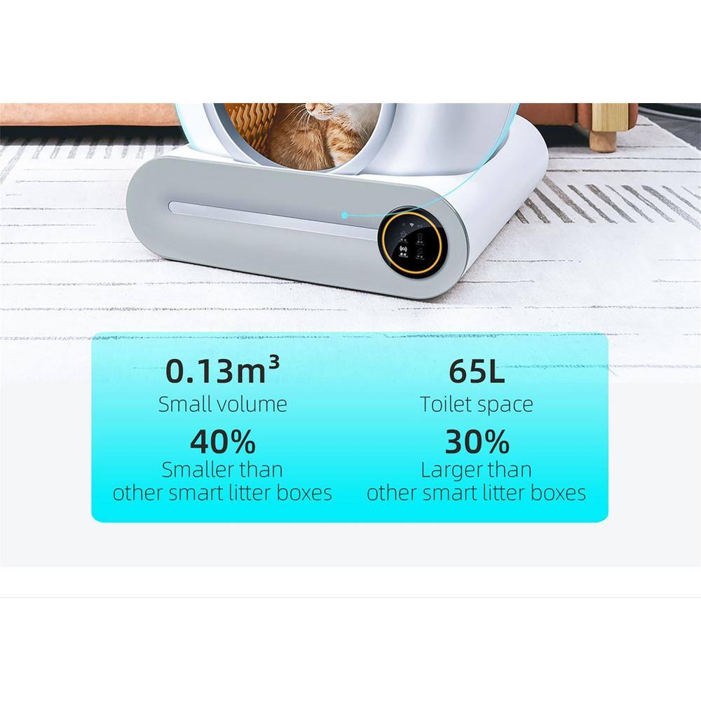 None Smart Cat Litter Box Cat Litter Box Self-Cleaning