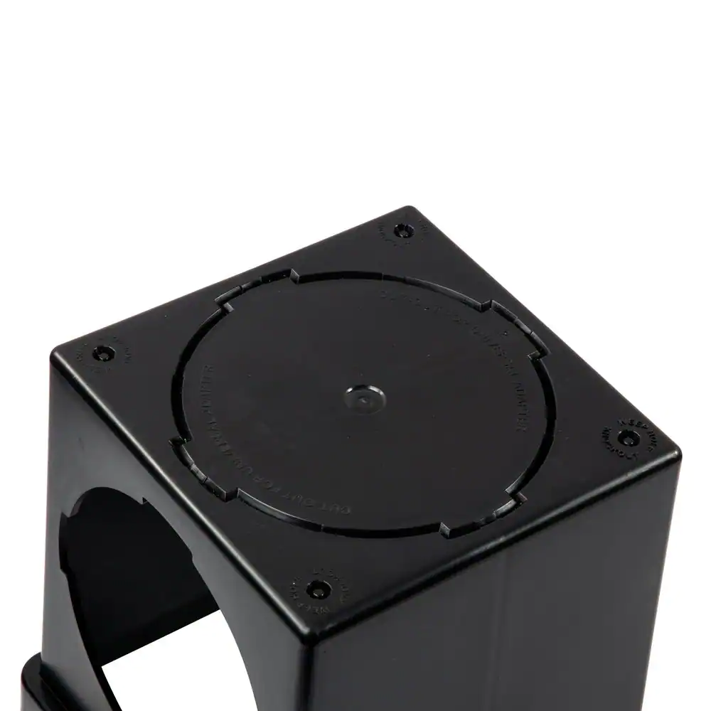 NDS 9 in. x 9 in. Plastic Square Drainage Catch Basin in Black, 2 Opening Kit