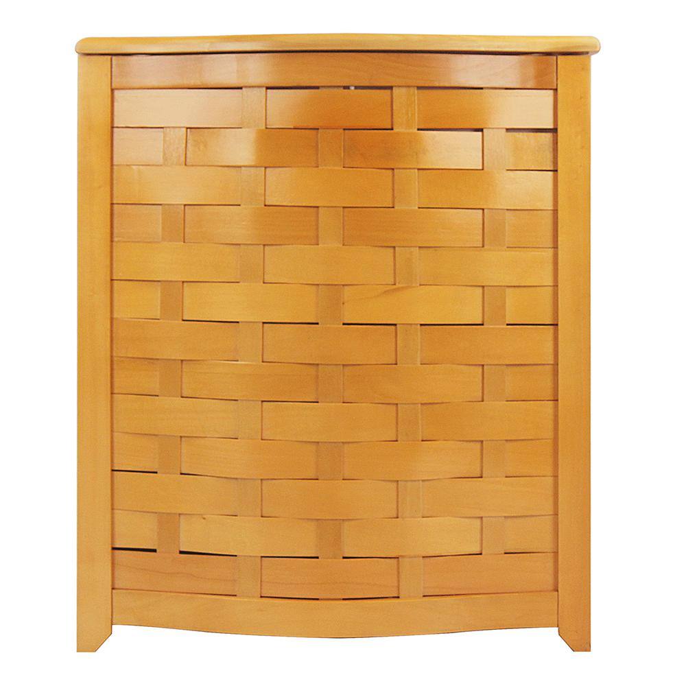 Oceanstar Natural Bowed Front Weave Laundry Hamper
