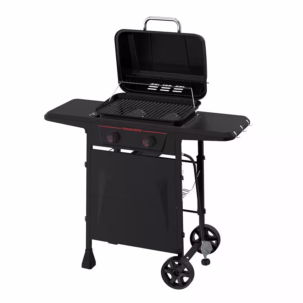 Megamaster Megamaster 2-Burner Propane Gas Grill in Black