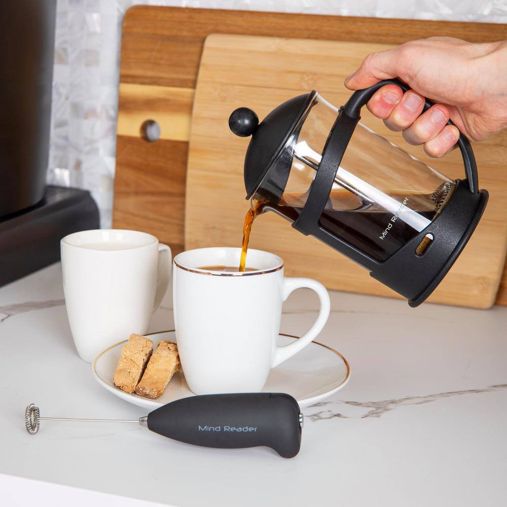 Mind Reader French Press, Coffee Maker, 27 oz Capacity, Glass, Clear