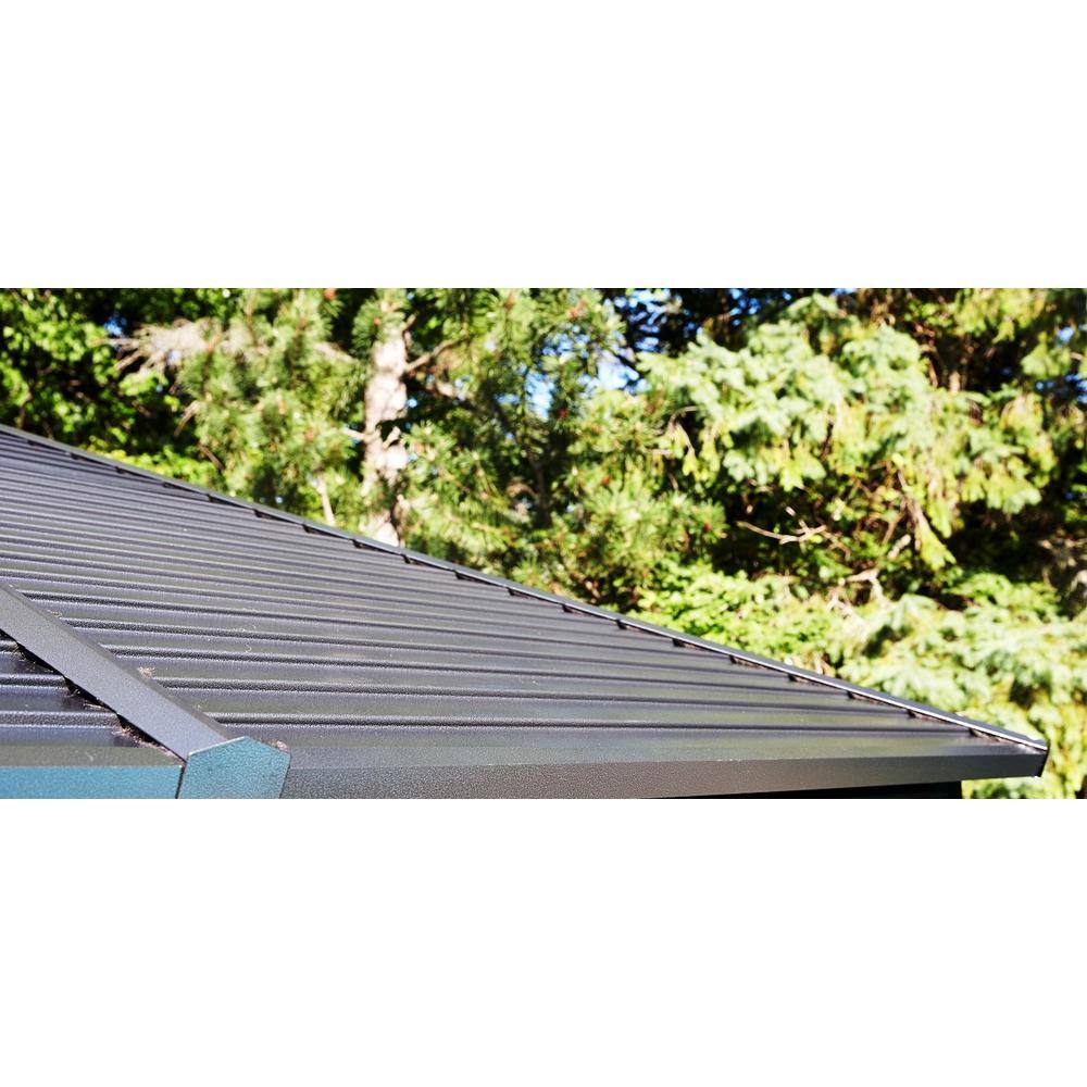 Gazebo Penguin 12 ft. x 14 ft. Brown Venus Gazebo with Metal Roof