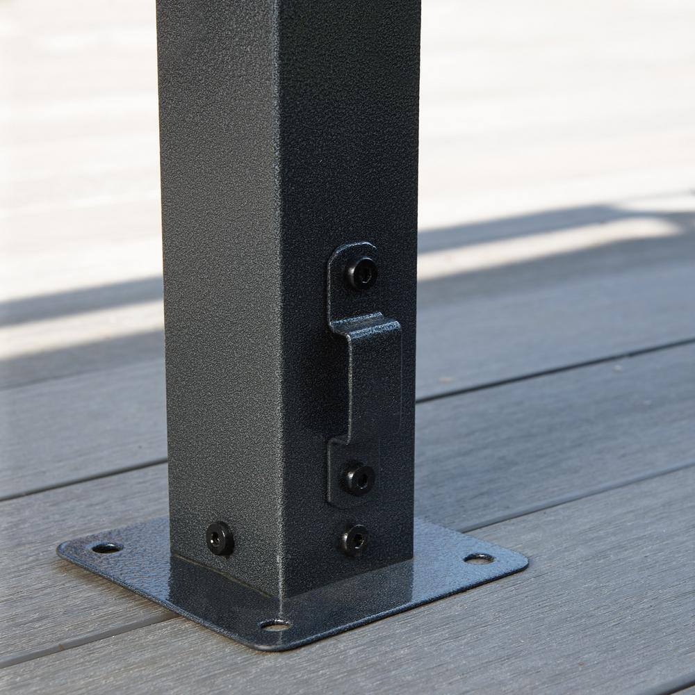 Sojag Dunwich 8 ft. x 8 ft. Grey Steel Framed Pergola