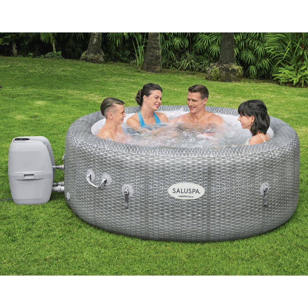 Bestway SaluSpa AirJet Honolulu 6-Person Hot Tub and 2-PureSpa Cup Holder Trays