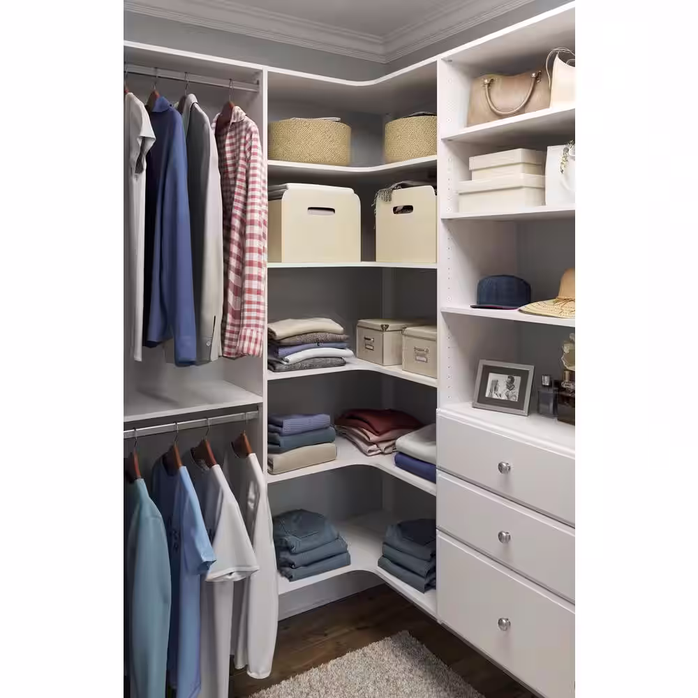 Closet Evolution 8 in. H x 24 in. W White Wood Drawer