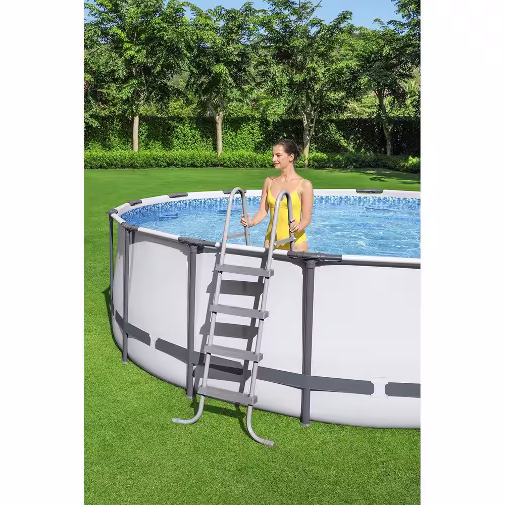 Bestway 15 ft. x 48 in. Round Hard Sided Steel Pro Max Above Ground Pool and API Revive! 32 Oz Clarifier