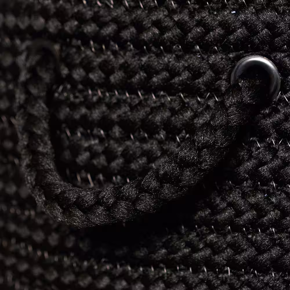 Colonial Mills Color Pop Round Polypropylene Hamper Black White 16 in. x 16 in. x 24 in.