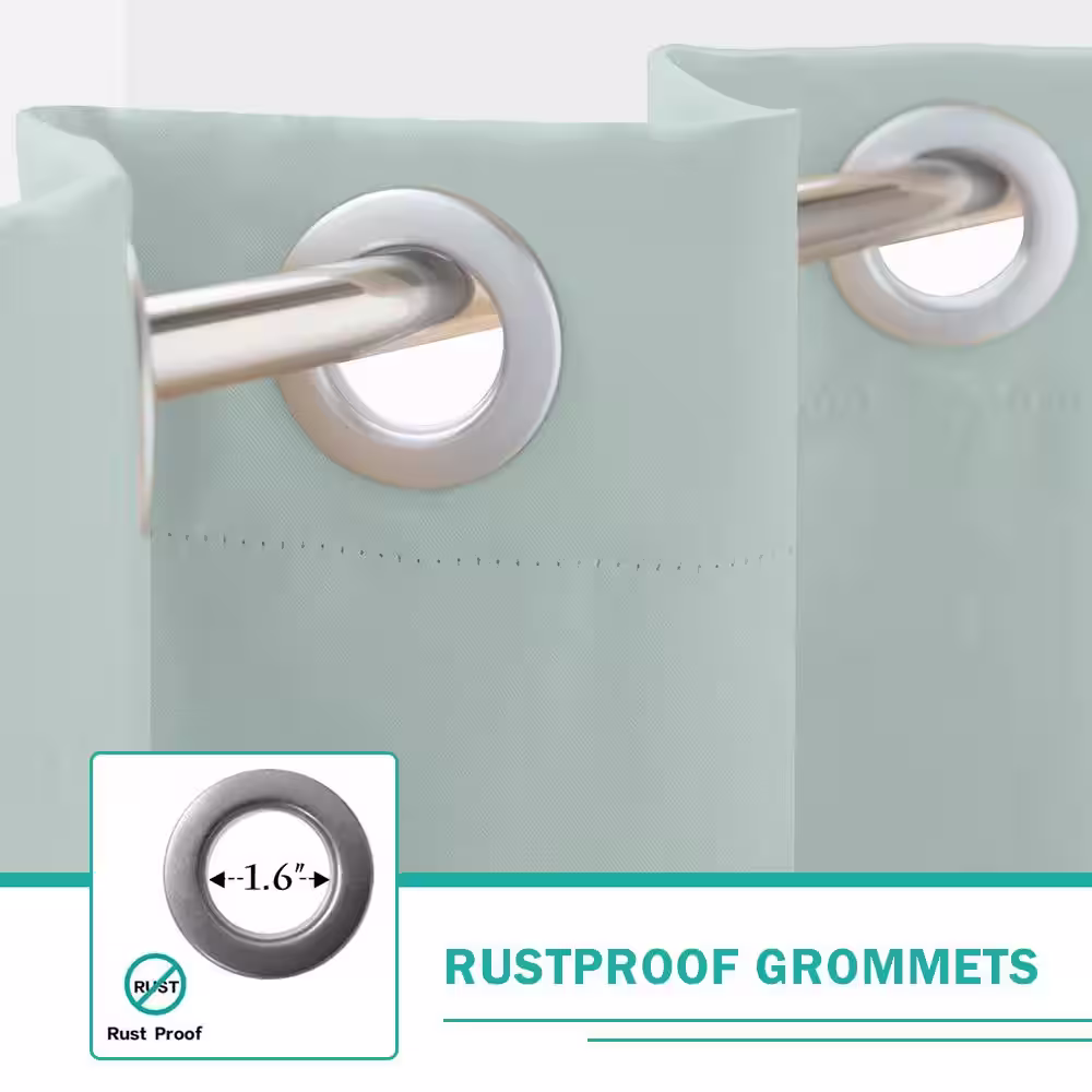 Pro Space Creamy-White Thermal Grommet Blackout Curtain - 50 in. W x 96 in. L