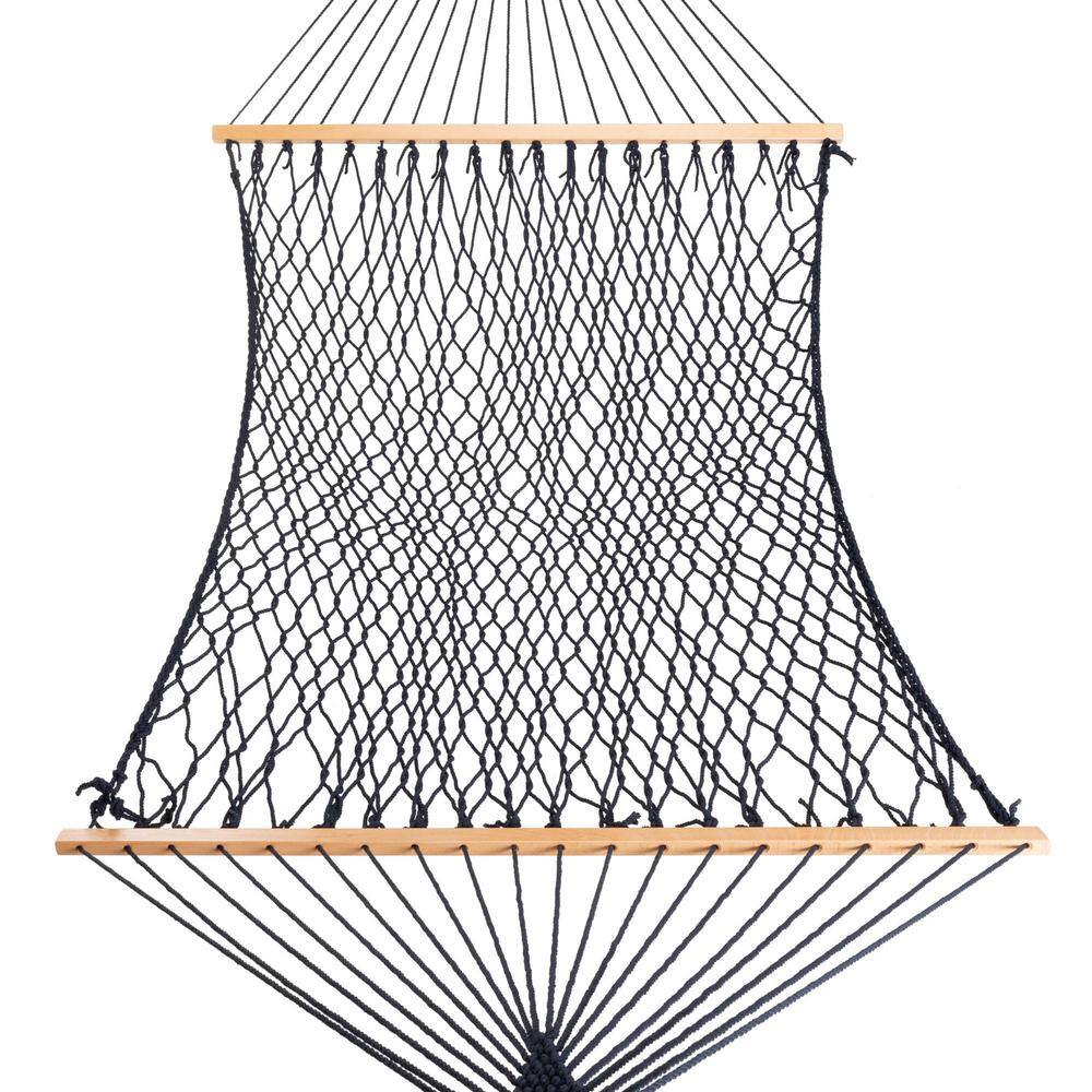 Castaway 13' Navy Polyester Rope Hammock with Storage Bag