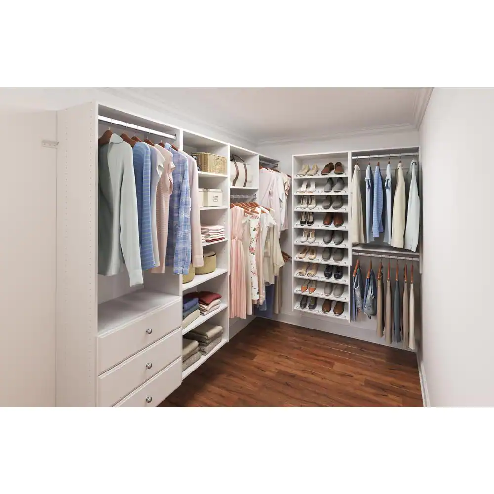 Closet Evolution Essential Shelf 25 in. W White Wood Closet Tower