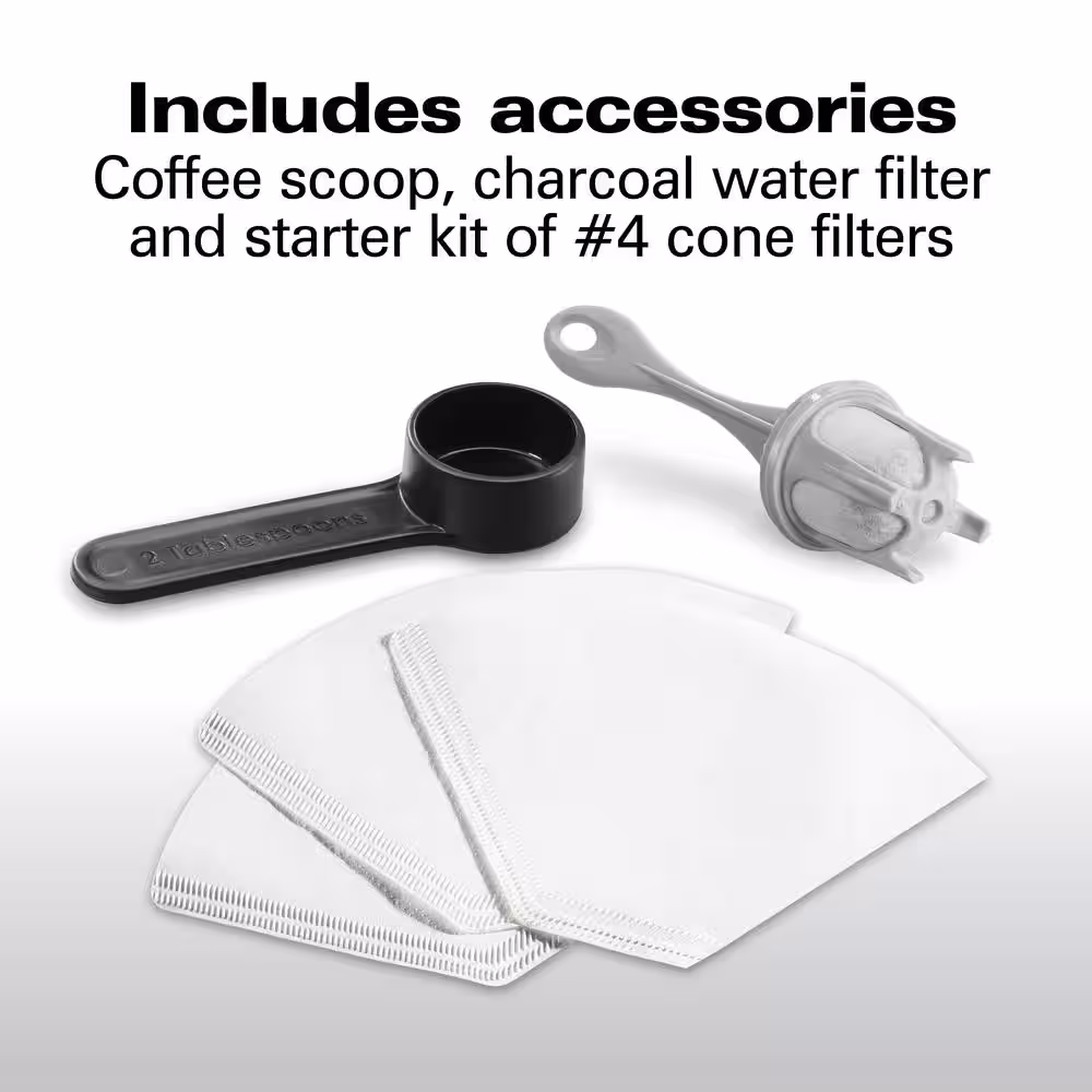 HAMILTON BEACH PROFESSIONAL 12-Cup Silver Programmable Drip Coffee Maker