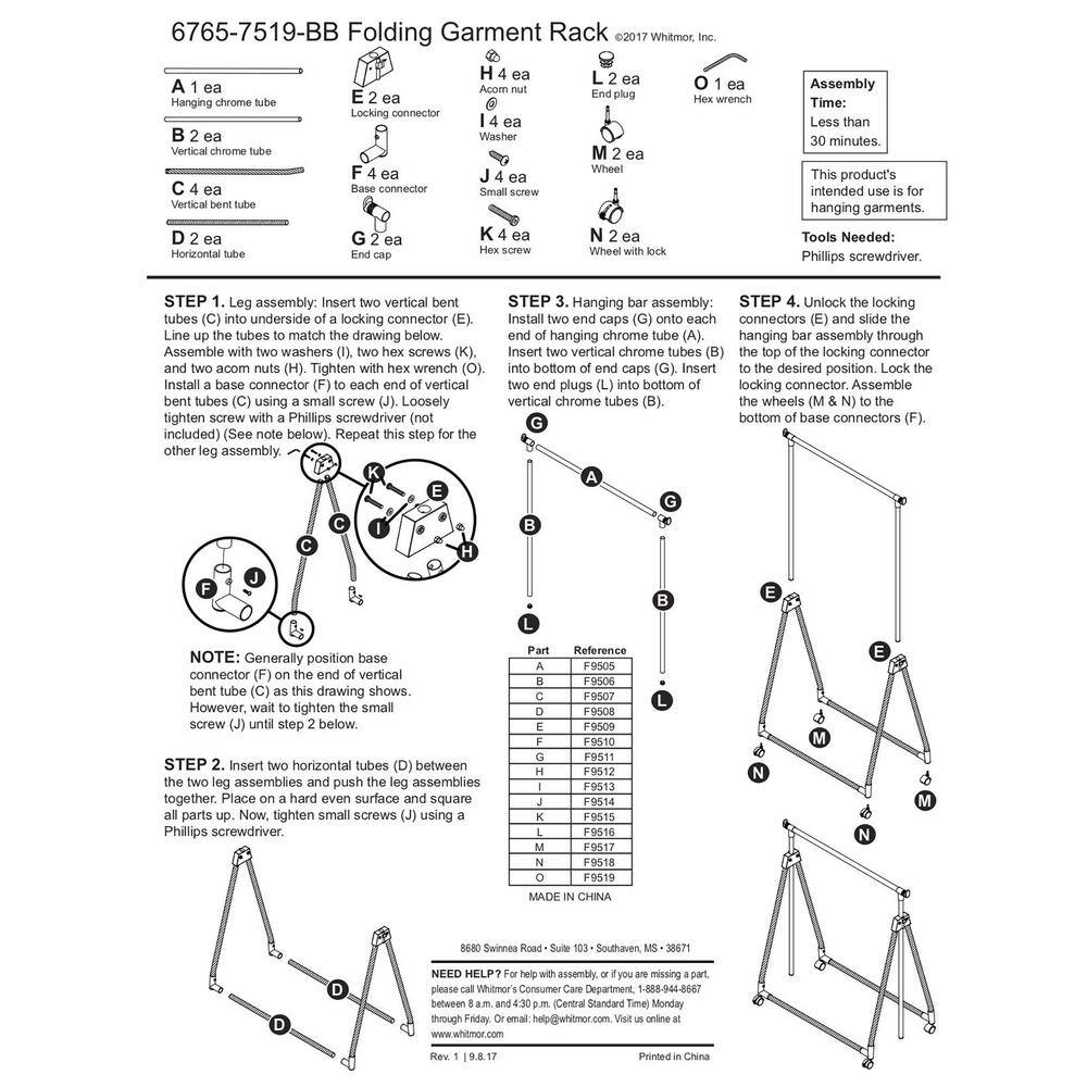 None Silver Metal Garment Clothes Rack Collapsible 34.8 in. W x 66.3 in. H