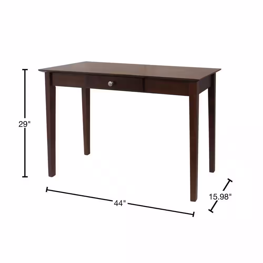 Winsome Wood Rochester 44 in. Walnut Rectangle Wood Console Table with Drawers