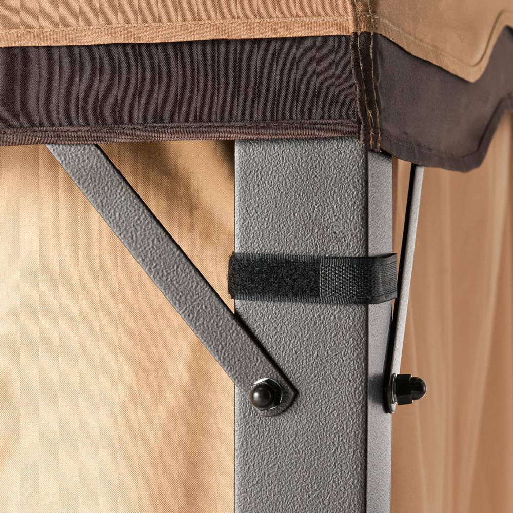 Noble House Skyline 10 ft. x 10 ft. Nutmeg Gazebo