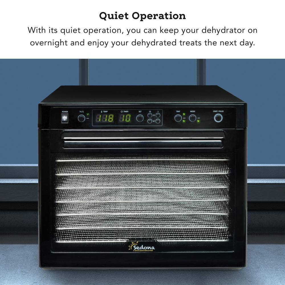Tribest Sedona Rawfood 9-Tray Black Stainless Steel Food Dehydrator
